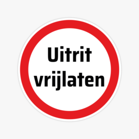 sticker-uitrit-vrijlaten-niet-parkeren-verbodssticker