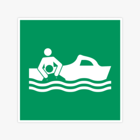 Sticker-reddingsboot-lifeboat-ISO-7010-E037-nooduitgang