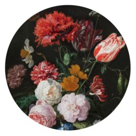 muurcirkel behangcirkel bloemen vase of flowers wandcirkel davidsz jan de heem dsa