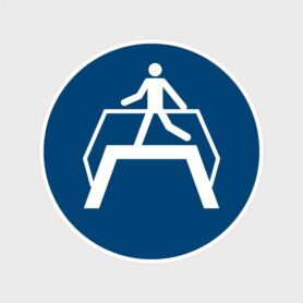 Sticker Overgang gebruiken ISO 7010 M023 gebodsstickers veiligheidsstickersArtboard 1-80