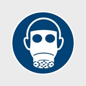 Sticker gasmasker verplicht ISO 7010 M017 veiligheidsstickers gebodsstickersArtboard 1-80
