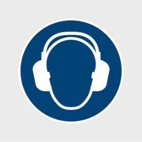 Sticker gehoorbescherming verplicht ISO 7010 M003 gebodssticker veiligheidsstickersArtboard 1-80