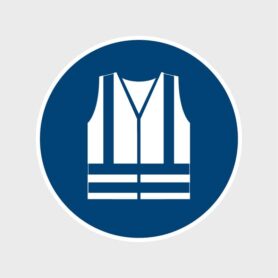 Sticker veiligheidsjas verplicht ISO 7010 M015Artboard 1-80