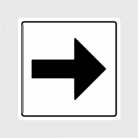 pijl sticker pictogram rechts zwartArtboard 1-80