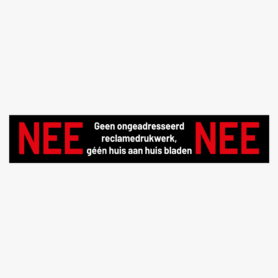 nee nee sticker nee ja brievenbus deursticker rood zwart