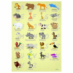 zelfklevende poster educatief educatieve dieren nederlands alfabet a b c abc leren leer taal klas lokaal deur groep 1 2 3 kinderen