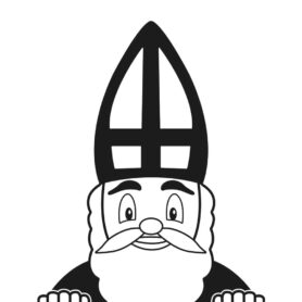 sinterklaas raamsticker gluur pietjes zwart glas