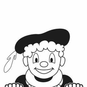 sinterklaas sticker gluur piet zwart