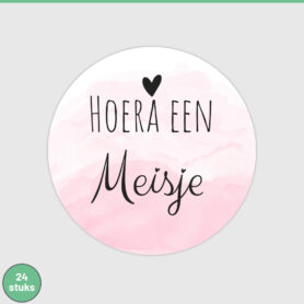 geboorte sluitsticker meisje hoera enveloppen inpakken uitnodiging versturen ideeen inspiratie