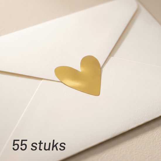 sluitsticker hartjes goud