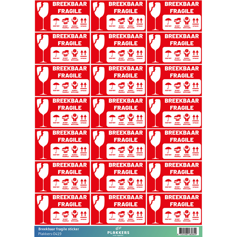 Fragile sticker