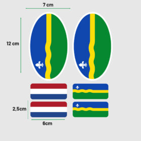 Flevoland vlag sticker auto (2)