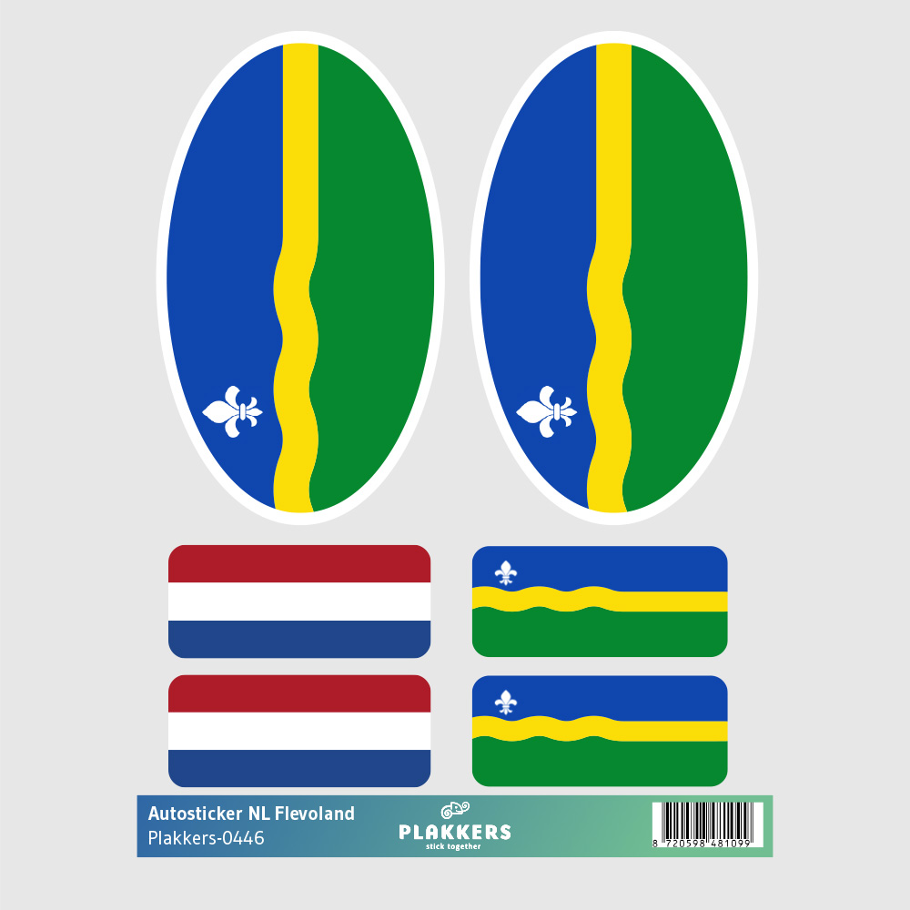 Flevoland vlag sticker auto