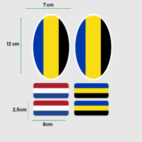 Gerderland vlag auto sticker (2)