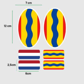 Overijsselse vlag sticker autosticker camper klein nederland