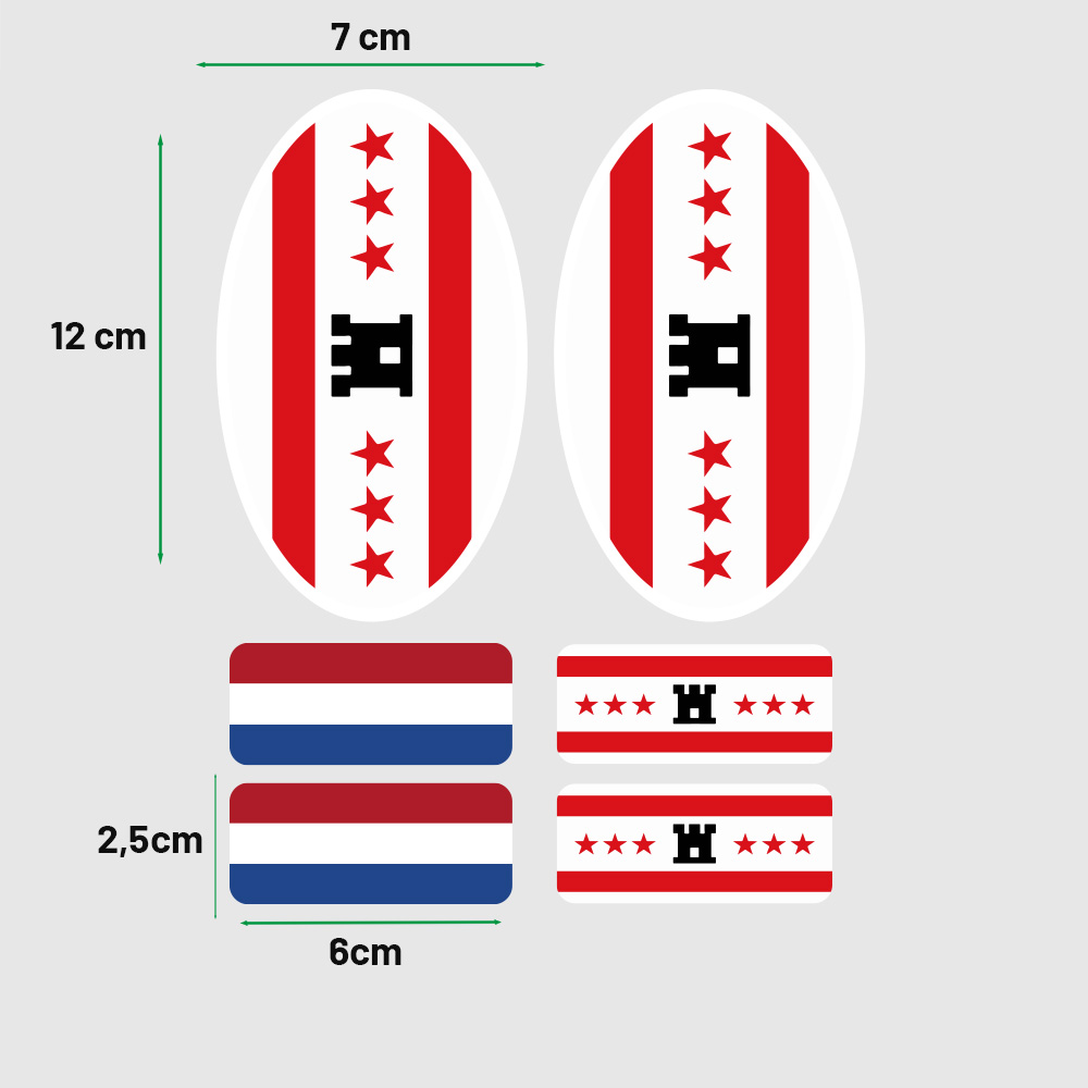 autosticker drenthe vlag drentshe
