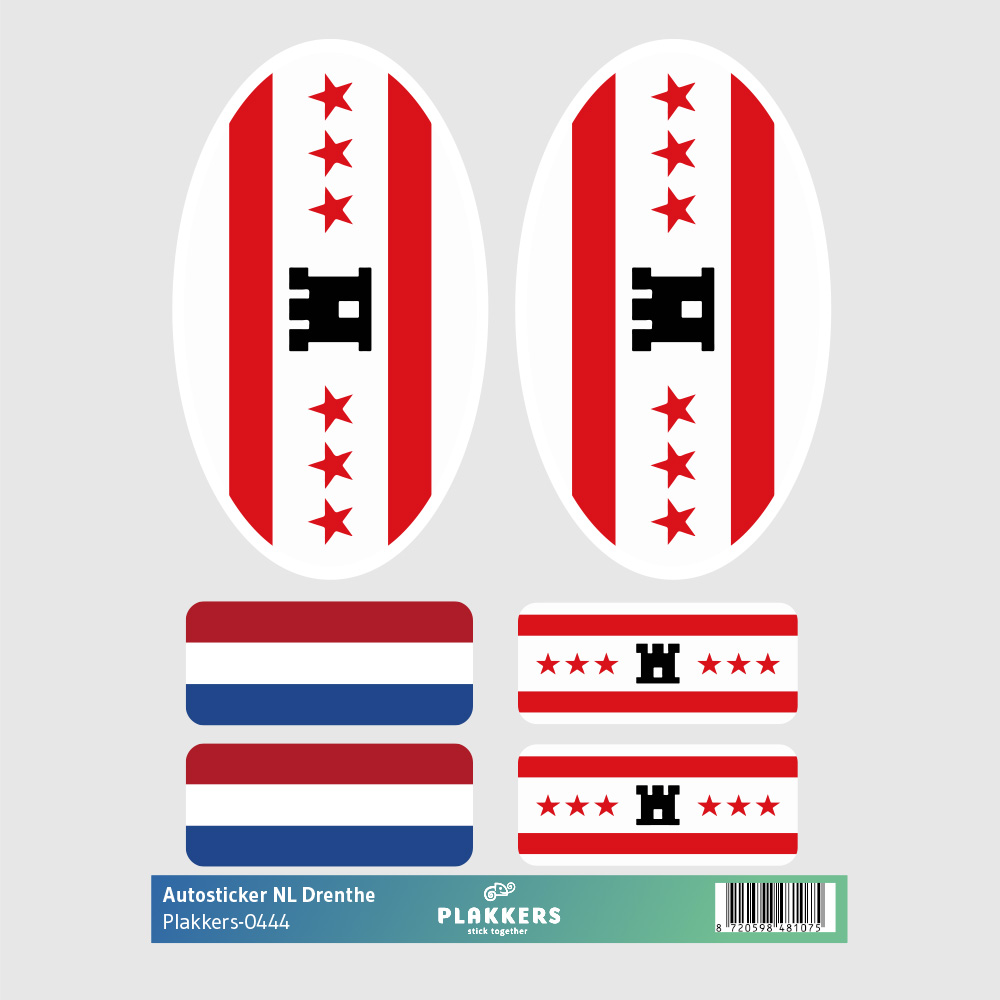 autosticker drenthe vlag drentshe2
