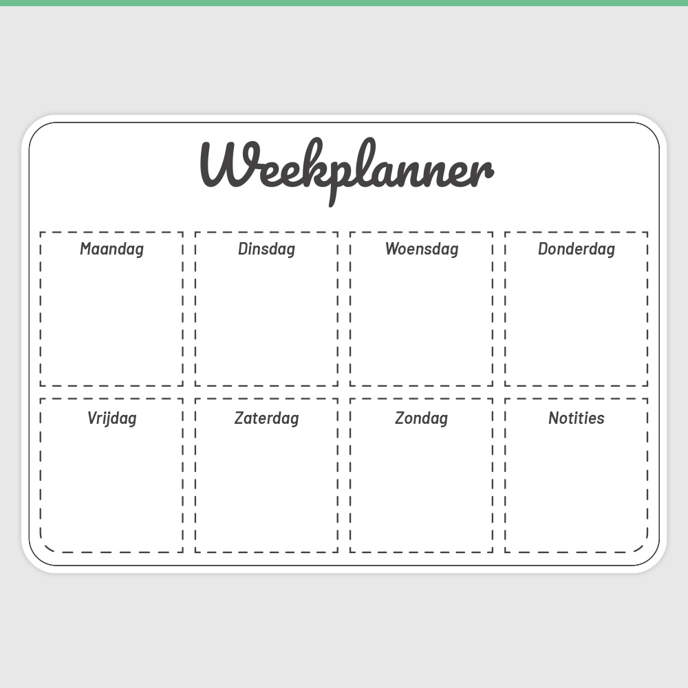 weekplanner whiteboard week planning bijhouden marker ideeen inspiratie handig makkelijk