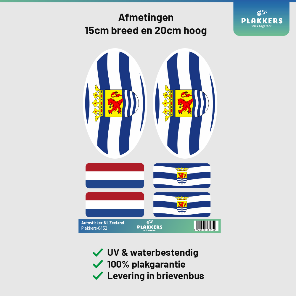 autosticker Zeeland auto sticker provincie