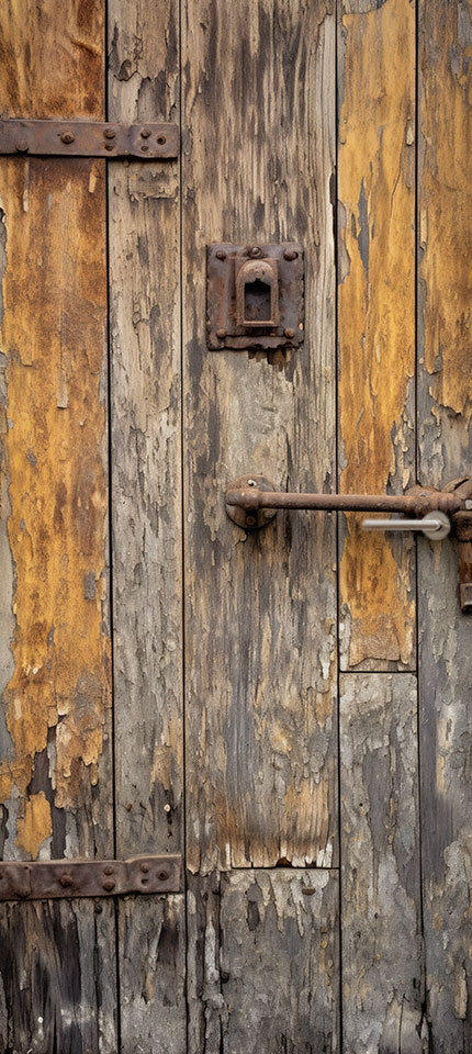 deurposter vintage oude deur houten deursticker sticker poster