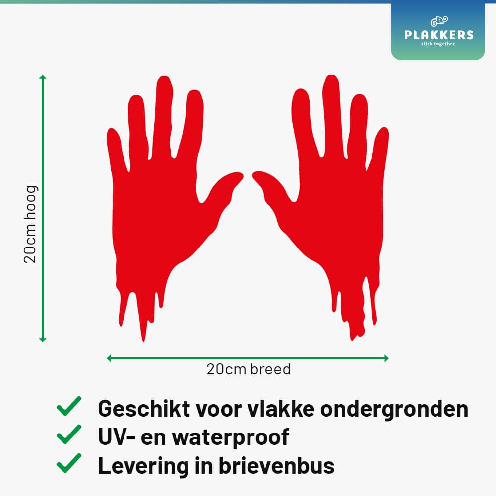 halloween bloed bloederig effect raamdecoratie eng spannend