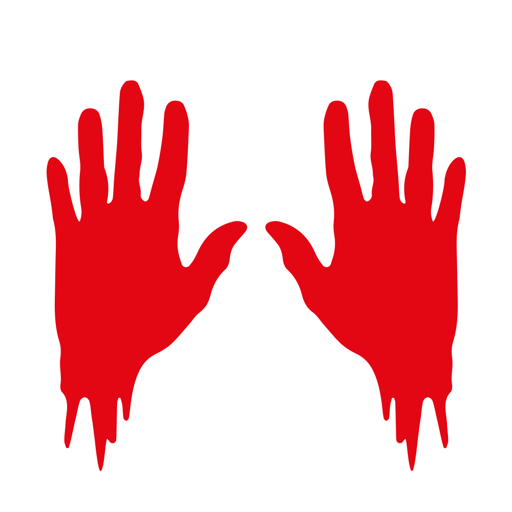 halloween bloederige hand bloody hand eng spannend ideeen raam decoratie horror