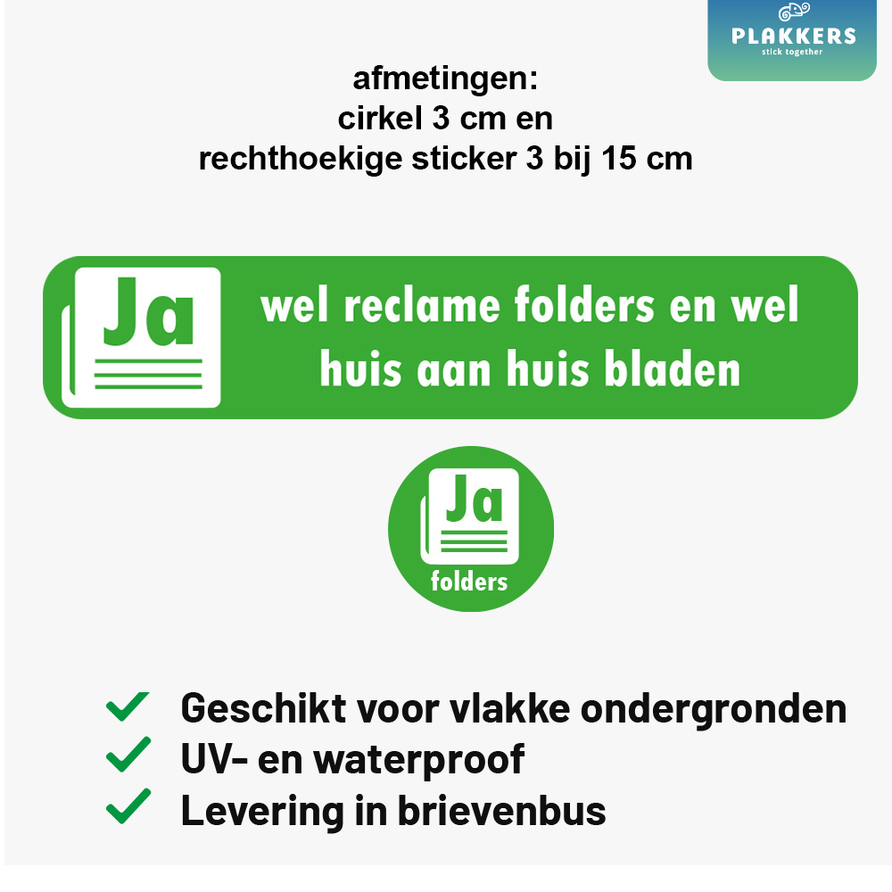 ja sticker brievenbus plakkers universeel creatief opvallend hoge kwaliteit