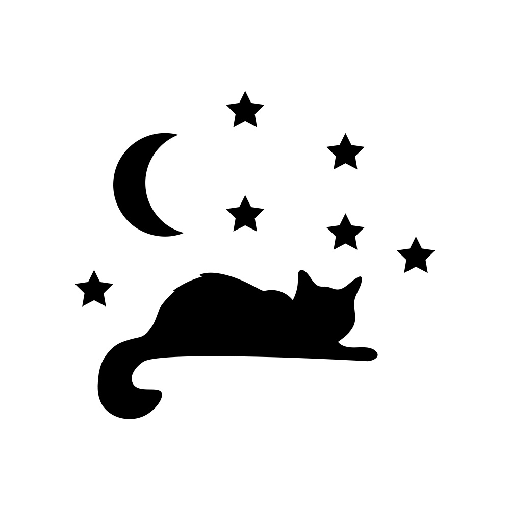 slaperige kat stopcontact sticker grappig creatief plakkers