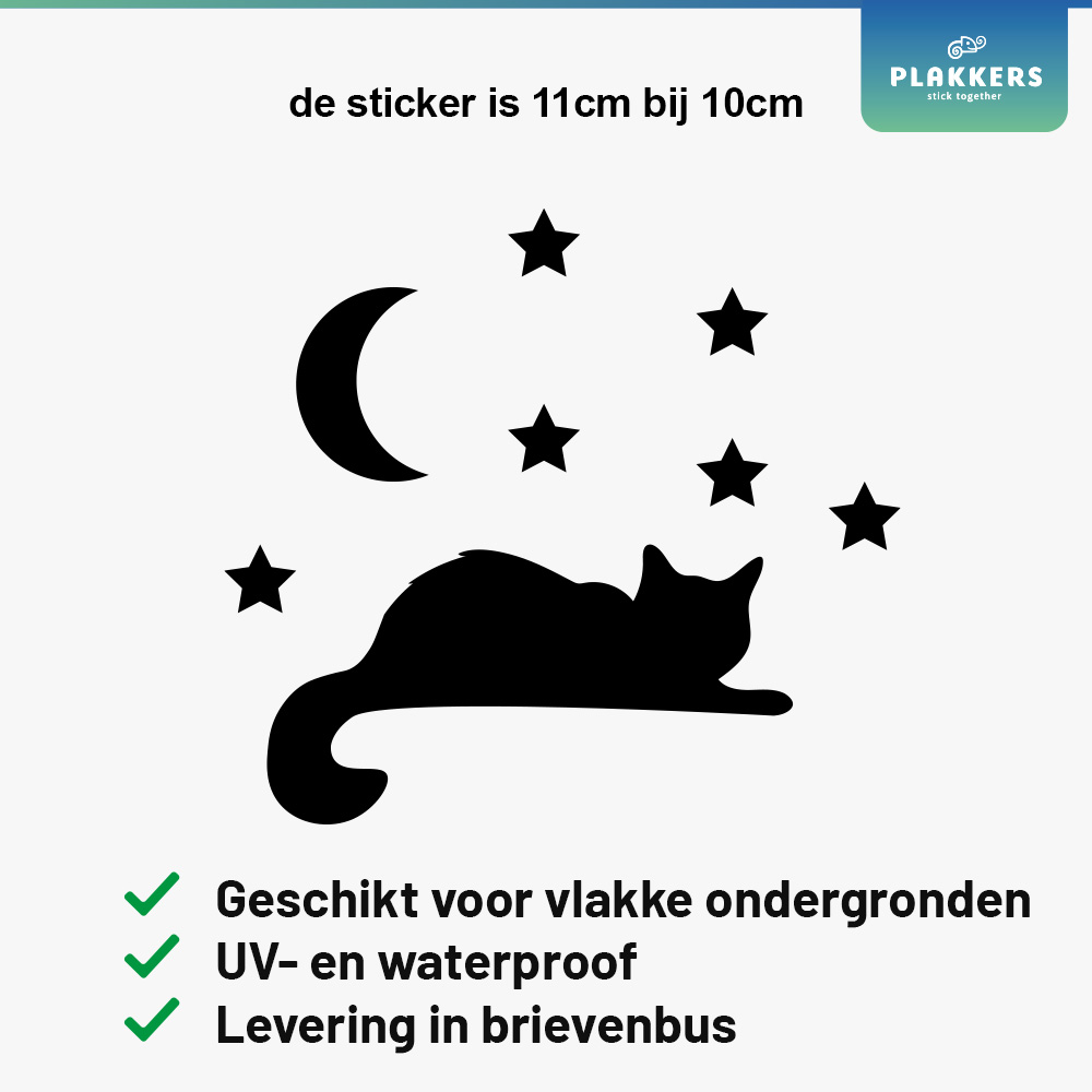 slaperige kat stopcontact sticker grappig creatief plakkers