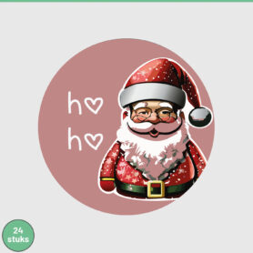 sluitstickers merry ho ho kerstman feestdagen kerst sinterklaas happy