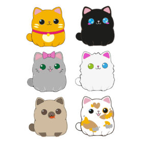 schattige katjes sticker creatief artistiek plakkers