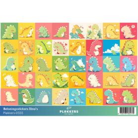 Beloningsstickers Dino's basisschool opvoeding leuk grappig plakkers
