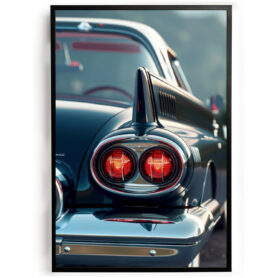 Achterkant auto vintage poster goedkoop ideeen muurdecoratie inspiratie wanddecoratie