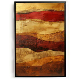 poster vormen lagen abstract kunst woonkamer keuken kantoor slaapkamer aardkleuren modern