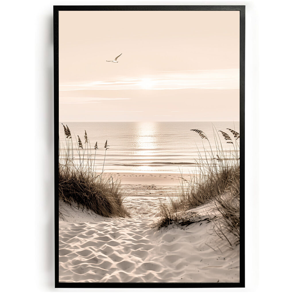 Poster duinen strand Waddeneilanden woonkamer slaapkamer keuken kantoor atelier rustgevend natuur