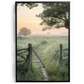 Poster natuurgebied op de vroege ochtend woonkamer slaapkamer keuken kantoor atelier rustgevend natuur