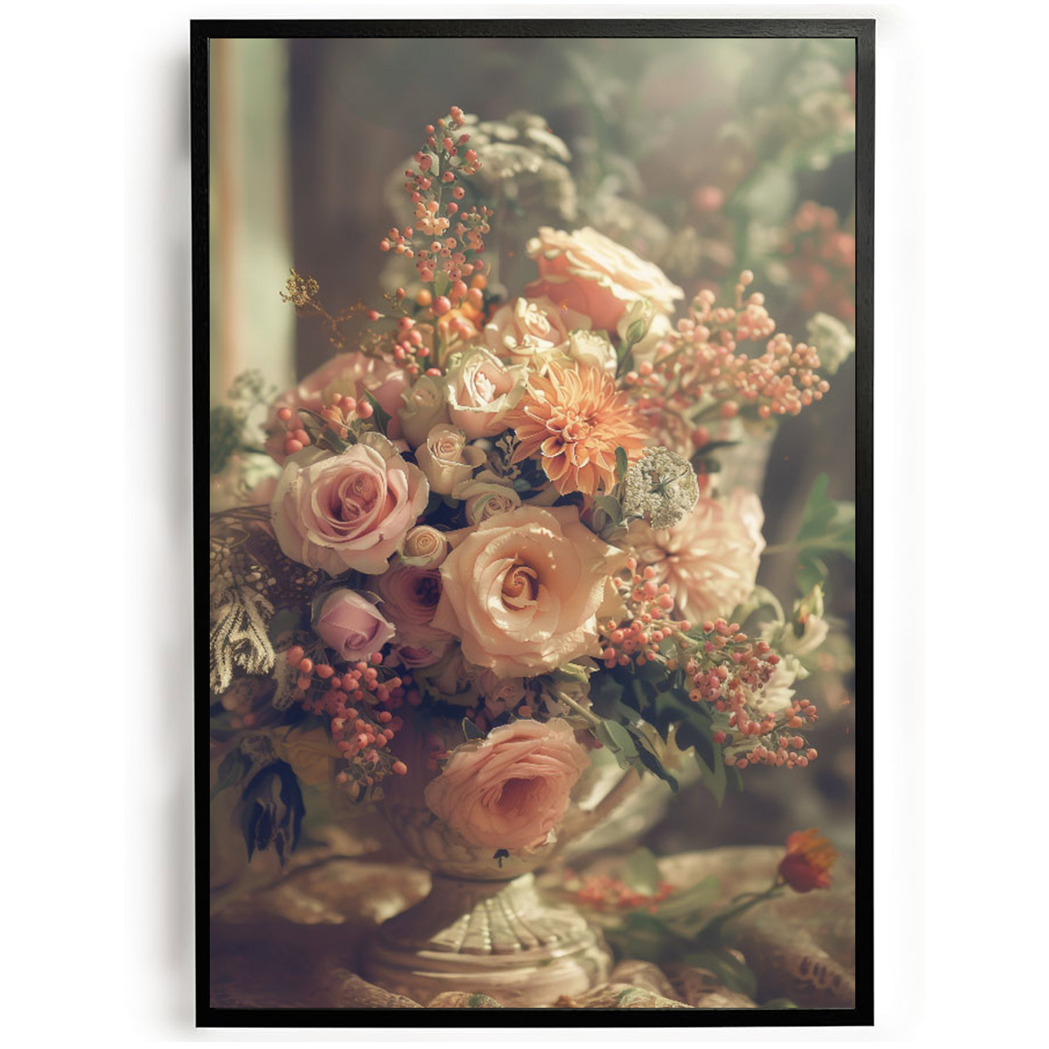 Poster vintage bloemen klassiek rozen poster goedkoop ideeen muurdecoratie inspiratie wanddecoratie store