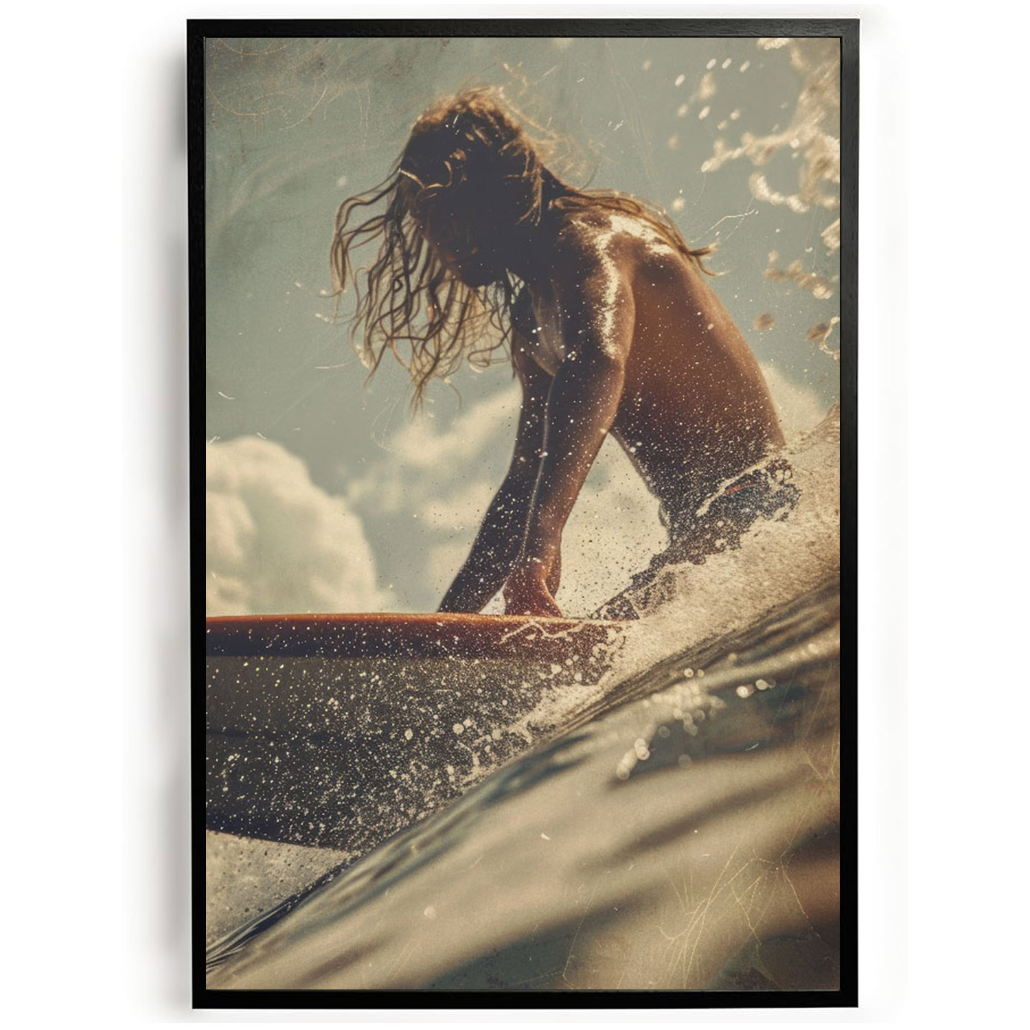 Poster vintage retro surfer poster goedkoop ideeen muurdecoratie inspiratie wanddecoratie store