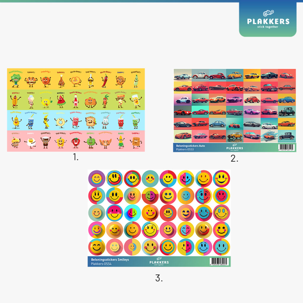Beloningsstickers basisschool opvoeding leuk artistiek schattig stoer verzameling voordeelset plakkers