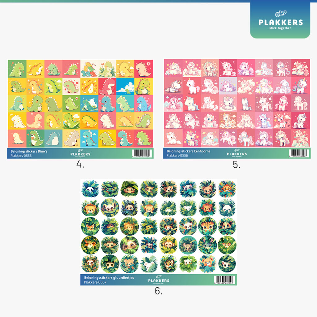 Beloningsstickers basisschool opvoeding leuk artistiek schattig stoer verzameling voordeelset plakkers