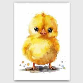 kuikentje poster waterverf kinderkamer schattig leuk