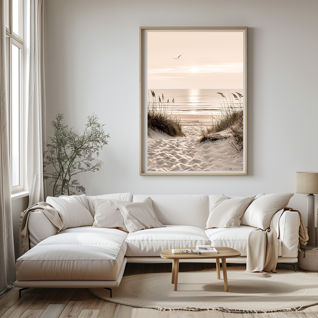 Poster duinen strand Waddeneilanden woonkamer slaapkamer keuken kantoor atelier rustgevend natuur v2