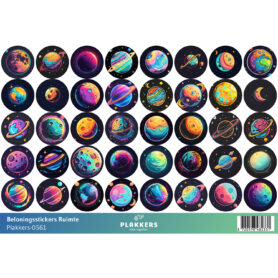 Beloningsstickers ruimte basisschool opvoeding leuk artistiek plakkers