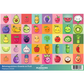 Beloningsstickers groente en fruit basisschool opvoeding leuk grappig schattig plakkers