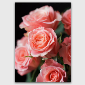 roze rozen poster creatief stijlvol fauna bloemen woonkamer keuken slaapkamer kantoor