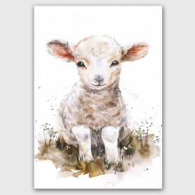 schaap poster waterverf kinderkamer schattig leuk