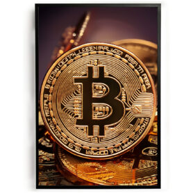 Bitcoin poster woonkamer cryptocurrency