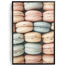 Poster macarons verschillende kleuren keuken eetkamer culinair eten