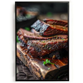Poster barbeque vlees keuken barbeque