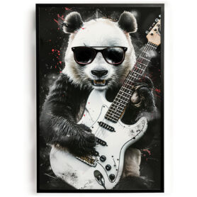 Poster rockstar panda inspiratie woonkamer slaapkamer kantoor